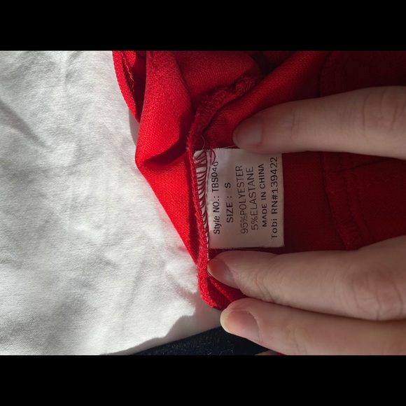 Tobi Red Bandage Dress - Picture 9 of 12